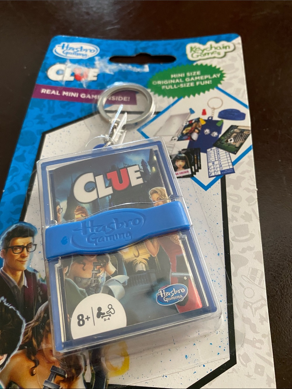 Hasbro CLUE Mini Keychain Game - Blue